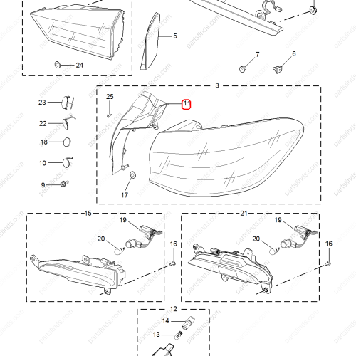 MG Rear taillight trim OEM 10942281 FOR  MG HS