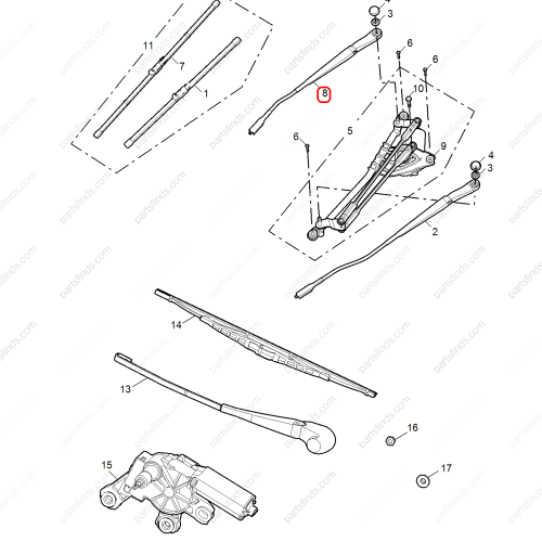 MG Wiper arm OEM 10161460 FOR  MG550 MG6