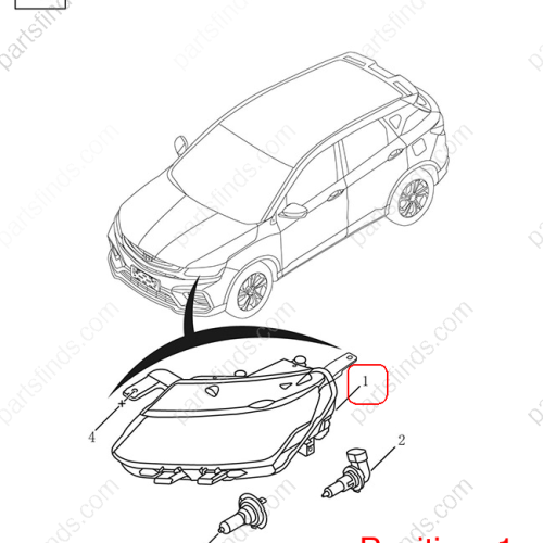 GEELY Headlight OEM 7051043800 / 8892500230 FOR  Coolray