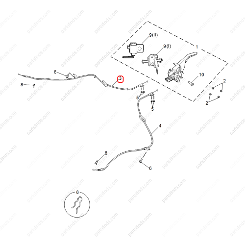 MG Parking Brake Cable OEM 10646410 FOR  MG5