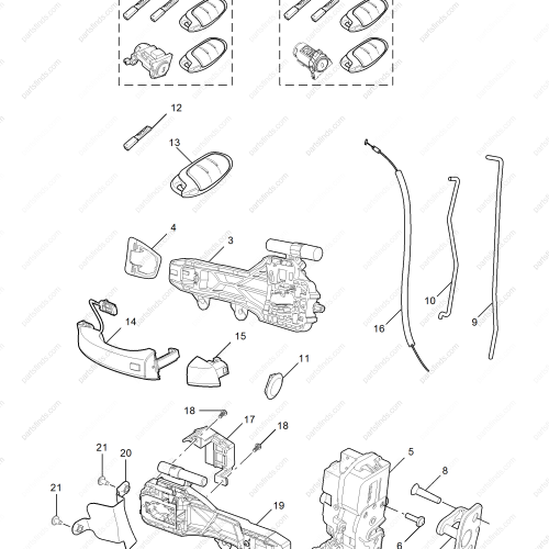 MG Full car lock OEM 10639610RMK FOR  MG HS