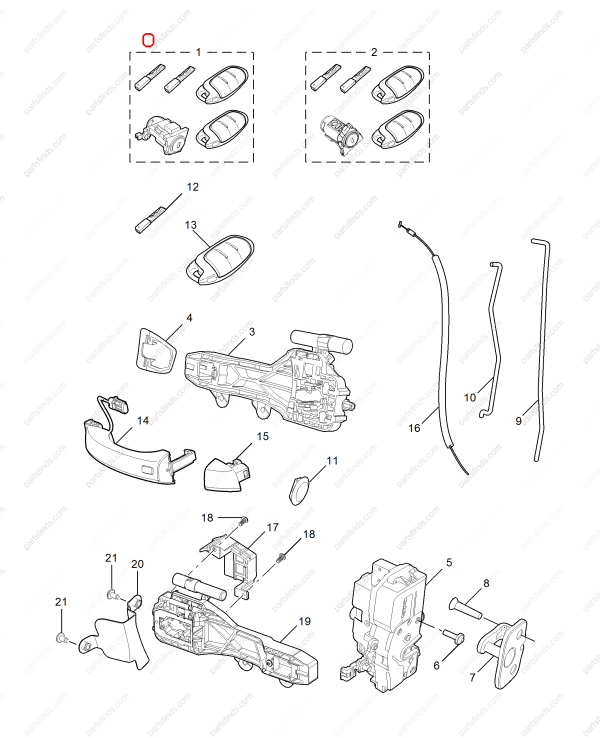 MG Full car lock OEM 10639610RMK FOR  MG HS