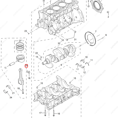 MG Piston OEM 10773630 FOR  RX8 MG HS