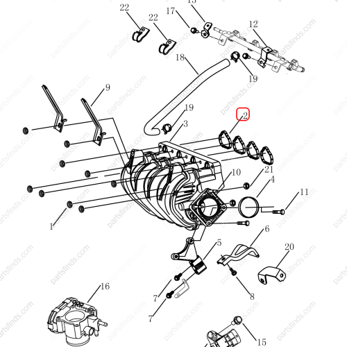 GEELY Intake manifold gasket OEM 2029011200 / 1016052868 FOR  GC6