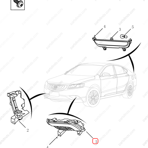 GEELY Fog lamp OEM 7054001900 / 1067030141 FOR  Emgrand GT