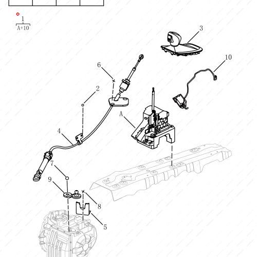 GEELY Shift lever assembly OEM 3090000700 / 1014024898 FOR  Emgrand X7 Sport