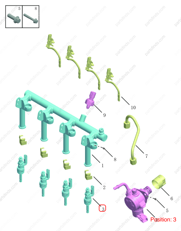 GEELY Fuel injector OEM 2022019100 / 32140135 FOR Tugella