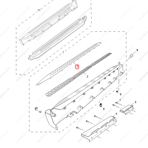 MG Footboard trim OEM 10149742 FOR  MG GS