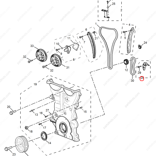 MG Oil pump chain top OEM 12636529 FOR  MG6 MG5 MG HS MG GT RX5