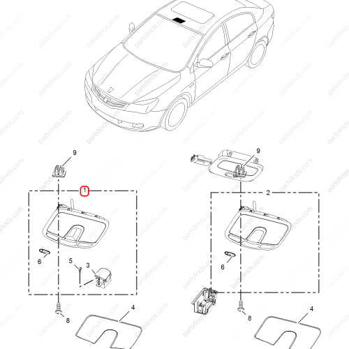 MG Reading light OEM 10163072ASA FOR  MG350 MG5