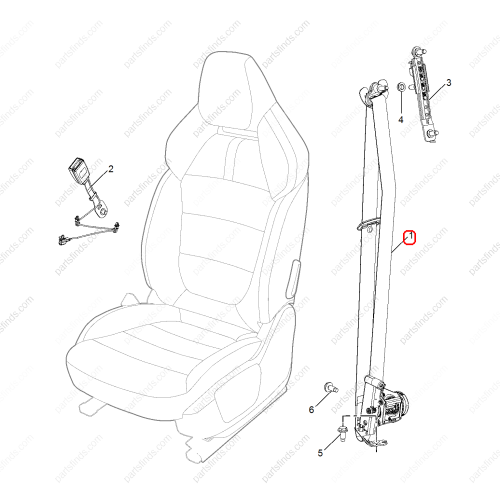 MG Seat belt OEM 10363550PHD FOR  MG HS