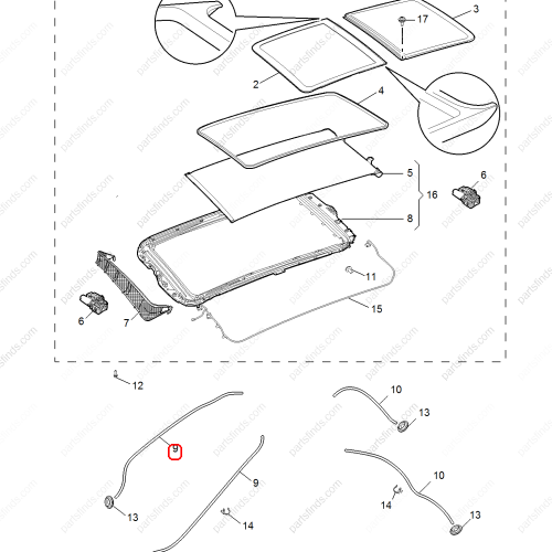 MG Sunroof drain pipe OEM 10252001 FOR  MG ZS