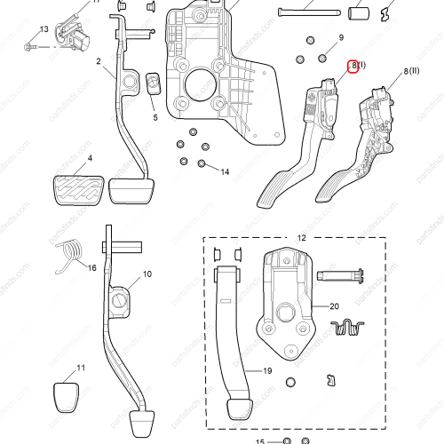 MG Throttle pedal OEM 10436240 FOR  MG HS