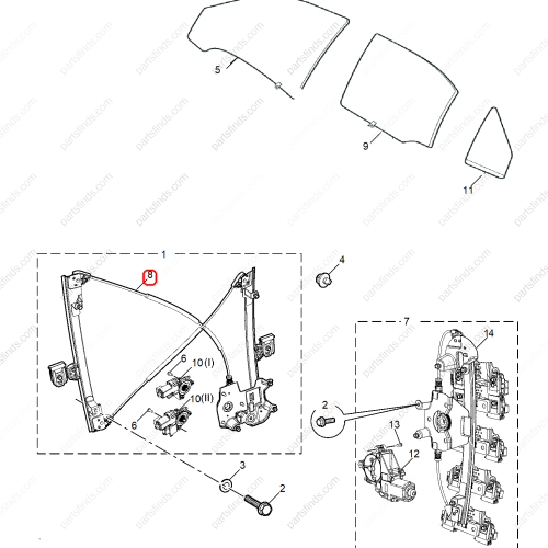 MG Window Regulator OEM 11544002 FOR  MG550 MG6