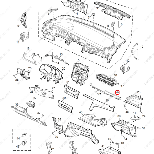 MG Air conditioning vent trim panel OEM 10446455ASA1 FOR  MG6