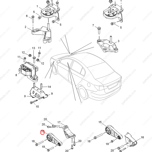 MG Engine mount OEM 10036904 FOR  MG350 MG5