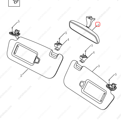 GEELY Interior mirror OEM 6015032400742 / 101803091301742 FOR  Binrui