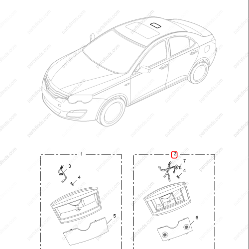 MG Reading light OEM 10004555ESA FOR  MG550 MG6