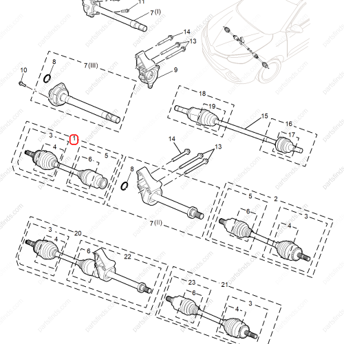 MG Axle Shaft OEM 10095989 FOR  MG GS