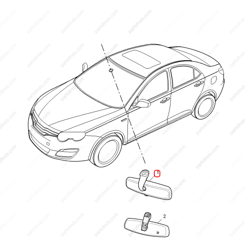 MG Interior mirror OEM 10002455ASA FOR  MG550 MG6