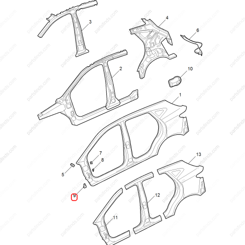 MG Fender Bracket OEM 10270036SEPP FOR  MG ZS