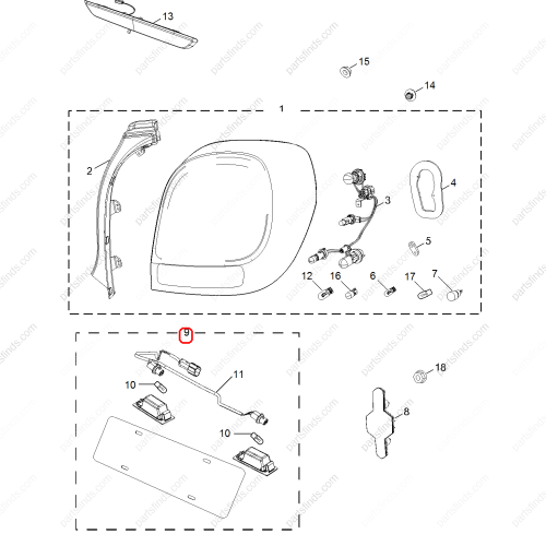 MG License plate light OEM 10415838 FOR  MG ZS