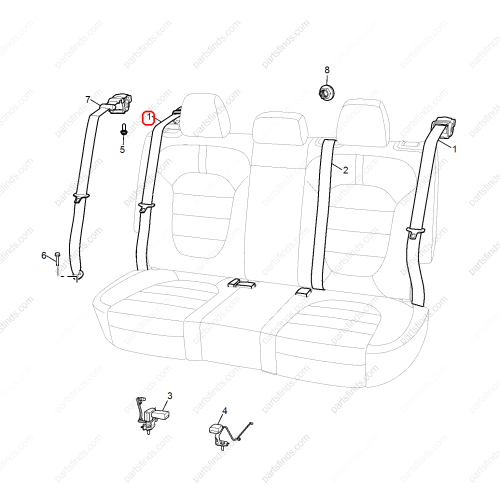 MG Seat belt OEM 10462226 FOR  MG HS