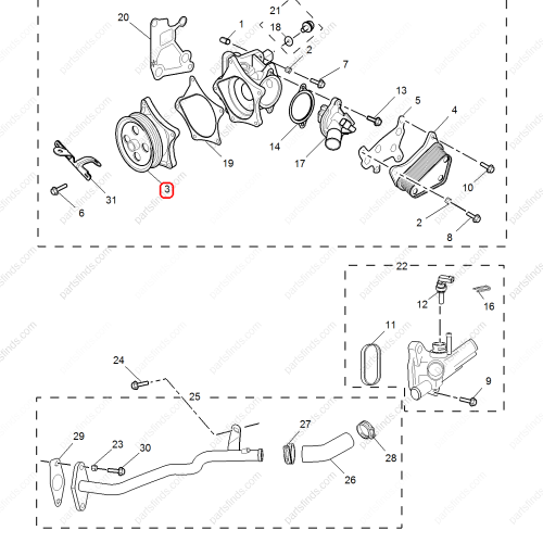 MG Water pump pulley OEM 12681168 FOR  MG6 MG HS RX5