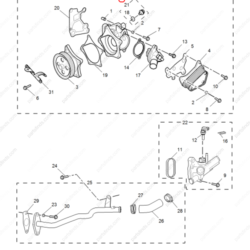 MG Water pump assembly OEM 12678776 FOR  MG6 MG HS RX5