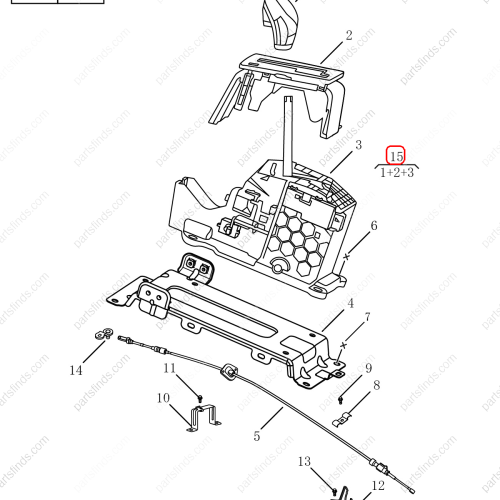 GEELY Gear shift lever OEM 3041003800742 / 106403002600742 FOR  Emgrand GT