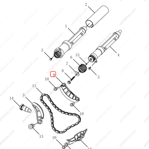 GEELY Balancer shaft chain plate OEM 1042002700 / 1016056379 FOR  OKAVANGO Emgrand X7 Sport