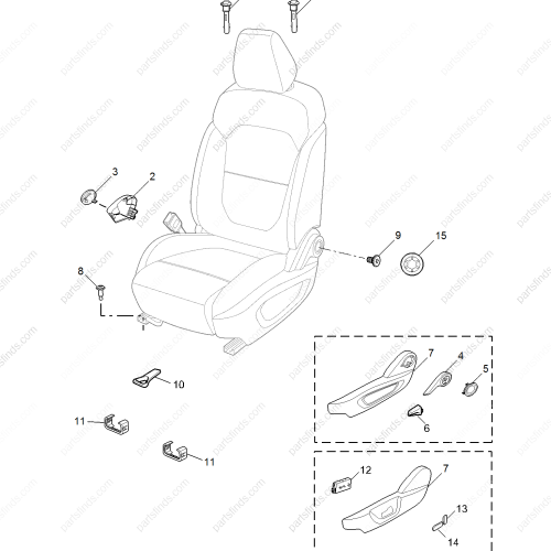 MG Seat headrest guide sleeve OEM 10369481ASA FOR  MG ZS RX5