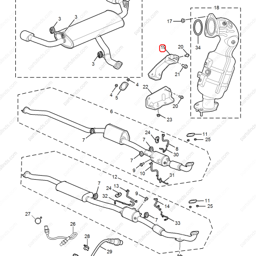 MG Exhaust pipe bracket OEM 10009006 FOR  MG HS