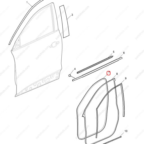 MG Door frame weatherstrip OEM 10367145 FOR  MG HS