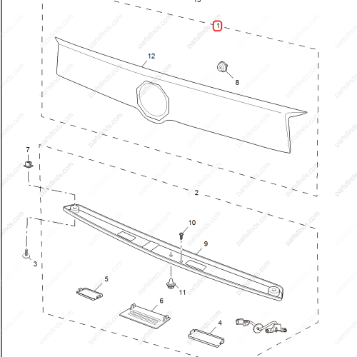 MG Tailgate exterior trim strip OEM 10296506 FOR  MG GS