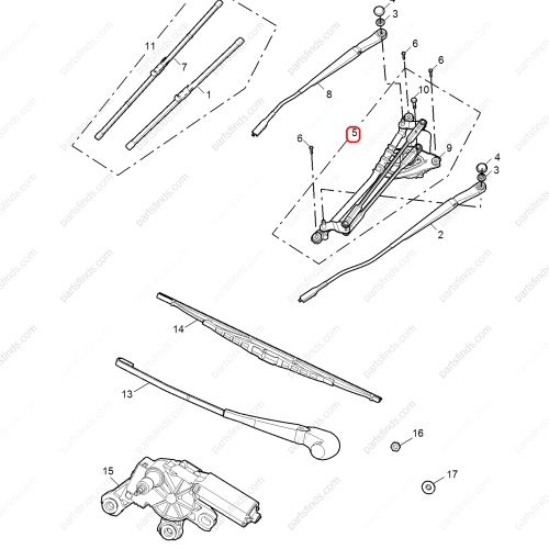 MG Wiper linkage motor assembly OEM 10069793 FOR  MG550 MG6