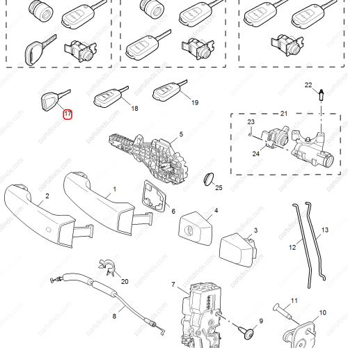 MG Key OEM 10191439SKYP FOR  MG GS