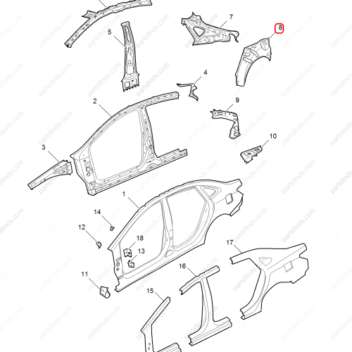 MG Fender Liner OEM 10208998SEPP FOR  MG6