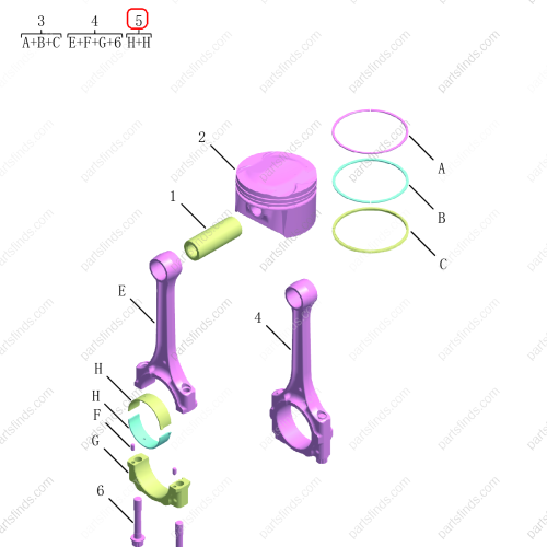 GEELY Connecting Rod Bearing OEM 113600006701 FOR  Emgrand