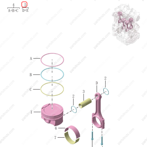 GEELY Connecting rod OEM 1044028900 / 5500001094 FOR  Tugella