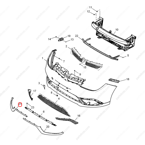 MG Bumper Trim OEM 10076567 FOR  MG5