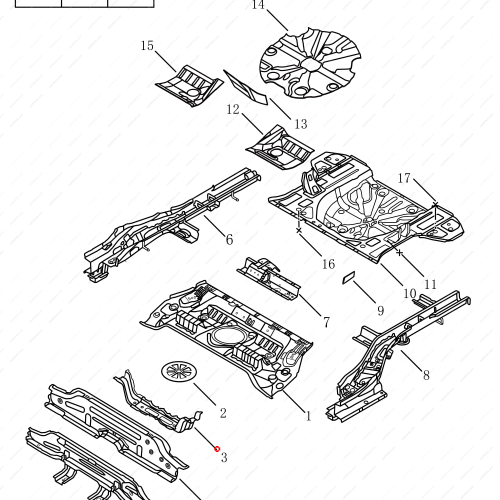 GEELY Floor beam OEM 5015073800C15 / 6600008297C15 FOR  Coolray