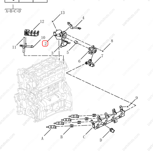 GEELY High-pressure fuel pump bracket OEM 2022010000 / 1016058885 FOR  OKAVANGO Emgrand X7 Sport