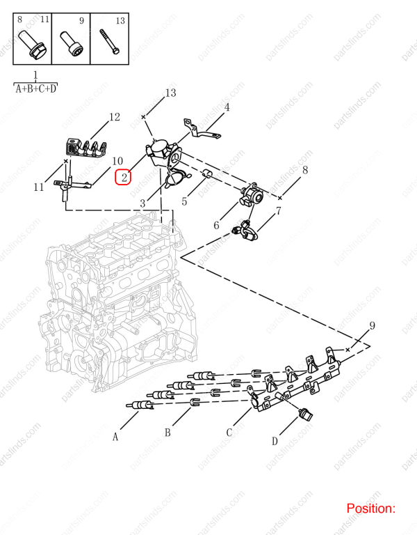 GEELY High-pressure fuel pump bracket OEM 2022010000 / 1016058885 FOR OKAVANGO Emgrand X7 Sport