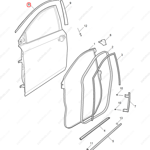 MG Door glass upper trim strip OEM 10187441 FOR  MG6