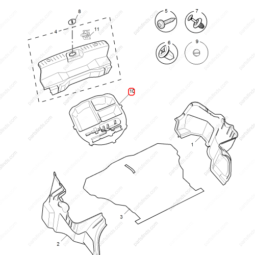 MG Luggage compartment miscellaneous box OEM 10261050 FOR  MG350