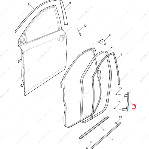 MG Door glass guide rail OEM 10155454 FOR  MG6