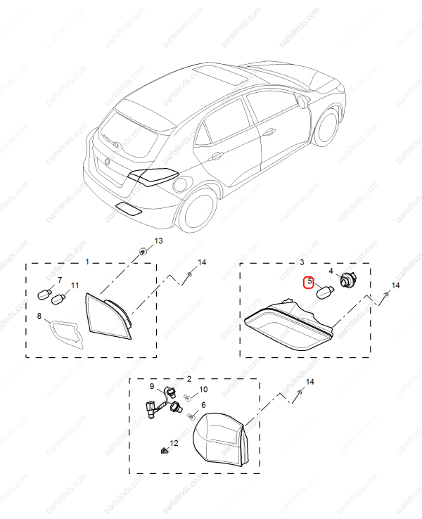 MG Light bulb OEM 10096100 FOR MG5