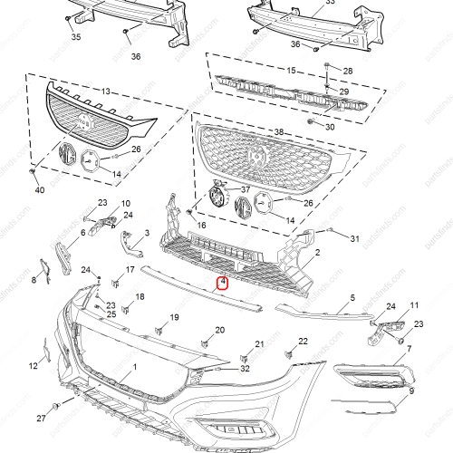 MG Bumper Trim OEM 10738730 FOR  MG6