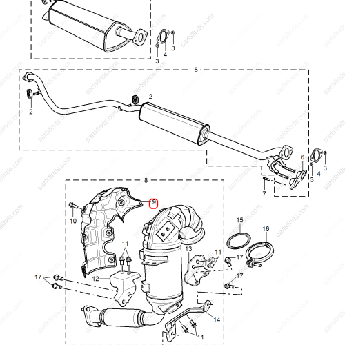 MG Three-way catalytic converter heat shield OEM 11342849 FOR  MG5